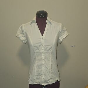 Women's White Button-Up Shirt